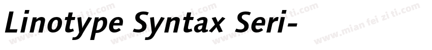 Linotype Syntax Seri字体转换